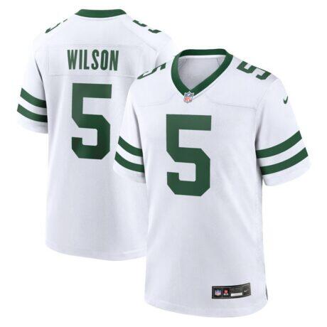 Garrett Wilson New York Jets Nike Game Jersey - White - Front View