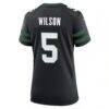 Garrett Wilson New York Jets Nike Women's Alternate Game Jersey - Black - Detail View