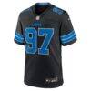 Aidan Hutchinson Detroit Lions Nike 2nd Alternate Game Jersey - Black - Side View