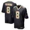 Archie Manning New Orleans Saints Nike Retired Player Game Jersey - Black - Front View