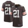 Denzel Ward Cleveland Browns Nike Game Jersey - Brown - Front View