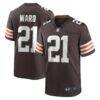 Denzel Ward Cleveland Browns Nike Game Jersey - Brown - Side View