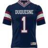 #1 Duquesne Dukes GameDay Greats Youth Football Jersey - Blue - Side View