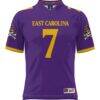 #1 ECU Pirates GameDay Greats Youth Football Jersey - Purple - Side View