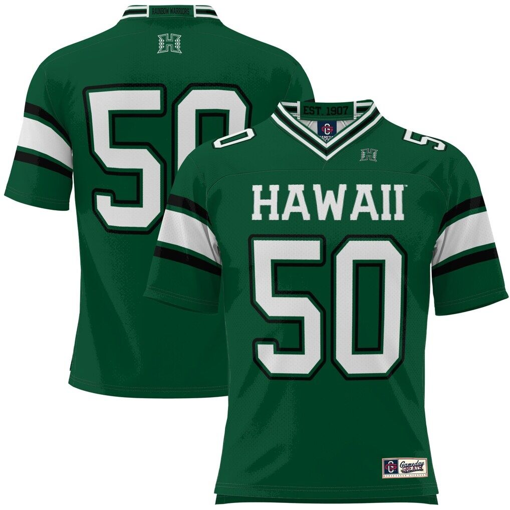 #50 Hawaii Rainbow Warriors GameDay Greats Youth Football Jersey