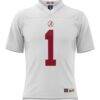 #1 Alabama Crimson Tide GameDay Greats Youth Football Jersey - White - Side View