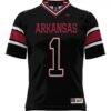 #1 Arkansas Razorbacks GameDay Greats Football Jersey - Black - Side View