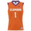 #1 Clemson Tigers GameDay Greats Youth Lightweight Basketball Jersey - Orange - Side View