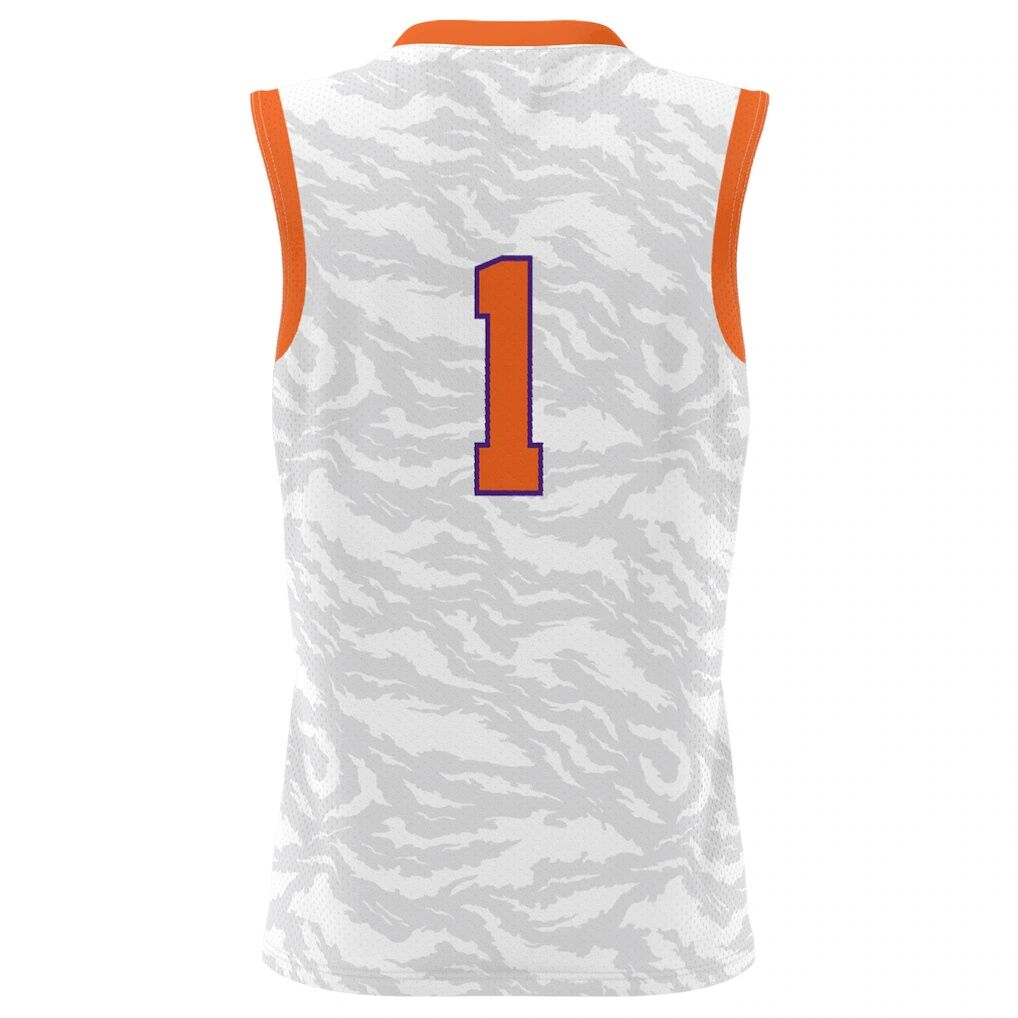 #1 Clemson Tigers GameDay Greats Unisex Lightweight Tiger Print Basketball Jersey