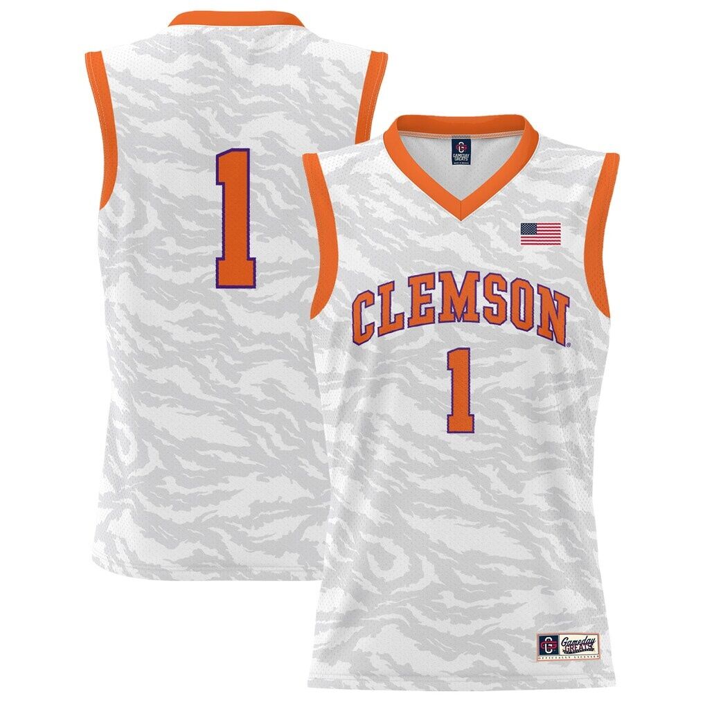 #1 Clemson Tigers GameDay Greats Unisex Lightweight Tiger Print Basketball Jersey