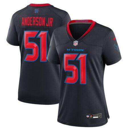 Will Anderson Jr. Houston Texans Nike Women's 2nd Alternate Game Jersey - Navy - Front View