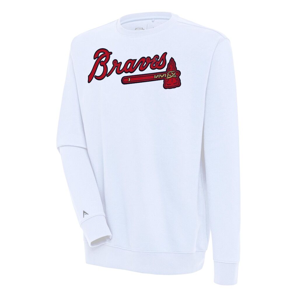 Atlanta Braves Antigua Victory Pullover Sweatshirt