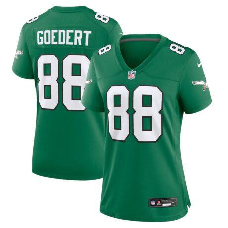 Dallas Goedert Philadelphia Eagles Nike Women's Alternate Game Jersey - Kelly Green - Front View