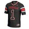#1 Louisville Cardinals GameDay Greats Youth Football Jersey - Black - Side View