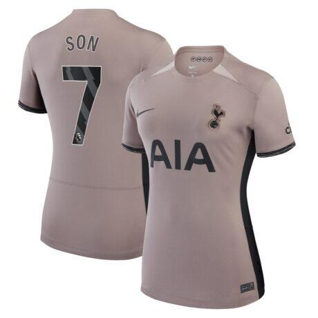 Son Heung-Min Tottenham Hotspur Nike Women's 2023/24 Third Stadium Replica Player Jersey - Tan