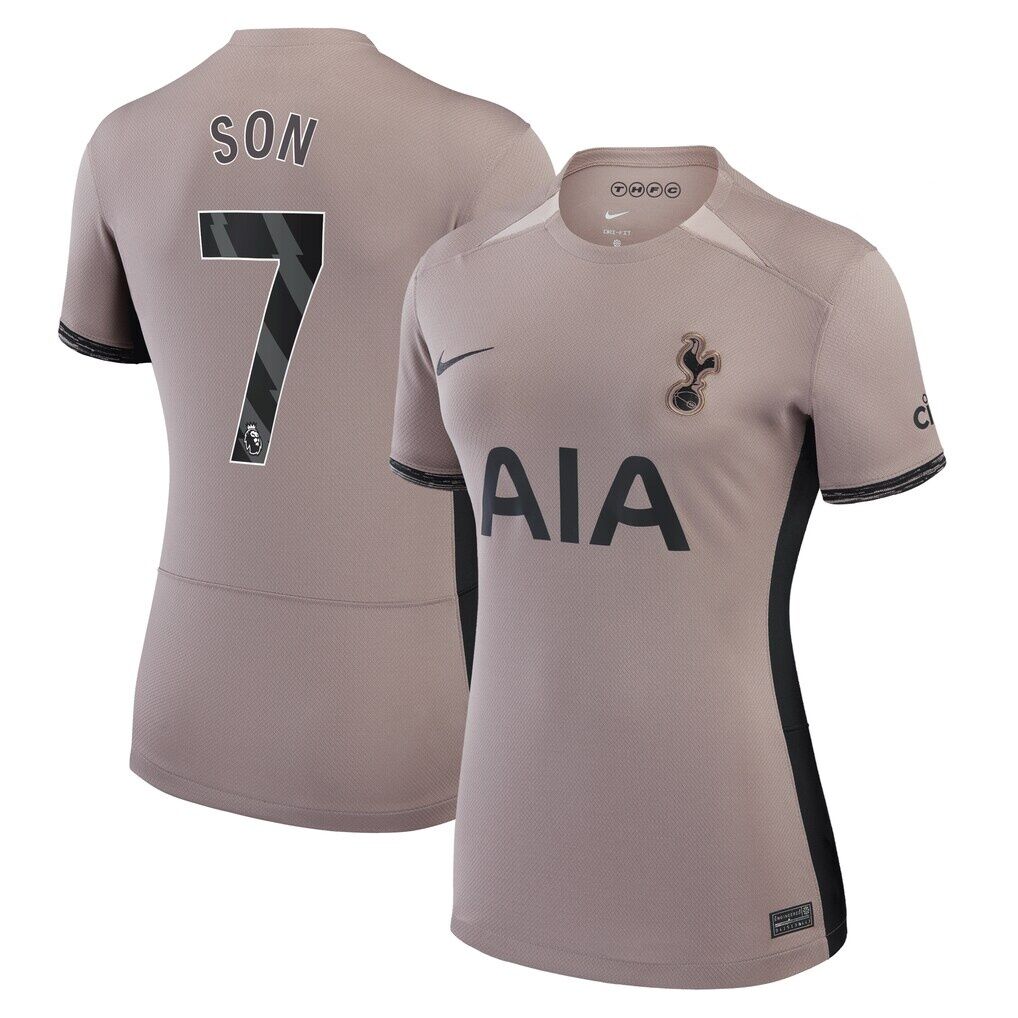 Son Heung-Min Tottenham Hotspur Nike Women's 2023/24 Third Stadium Replica Player Jersey - Tan