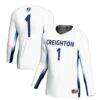 #1 Creighton Bluejays GameDay Greats Youth Lightweight Women's Volleyball Jersey - White - Front View