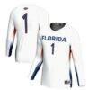 #1 Florida Gators GameDay Greats Youth Lightweight Women's Volleyball Jersey - White - Front View