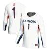 #1 Illinois Fighting Illini GameDay Greats Youth Lightweight Women's Volleyball Jersey - White - Front View