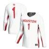 #1 Houston Cougars GameDay Greats Youth Lightweight Women's Volleyball Jersey - White - Front View