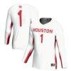 #1 Houston Cougars GameDay Greats Unisex Lightweight Volleyball Jersey - White - Front View