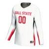 Ball State Cardinals GameDay Greats Unisex NIL Lightweight Volleyball Jersey - White - Side View