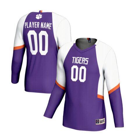 Clemson Tigers GameDay Greats Youth NIL Lightweight Volleyball Jersey - Purple - Front View
