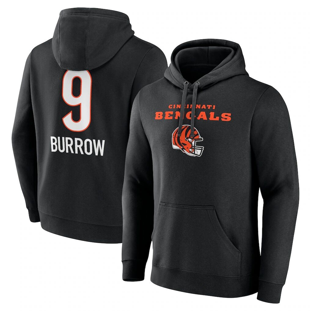 Joe Burrow Cincinnati Bengals Team Wordmark Pullover Hoodie