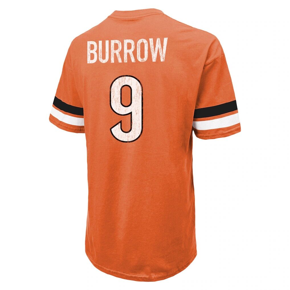 Joe Burrow Cincinnati Bengals Majestic Threads Name & Number Oversize Fit T-Shirt