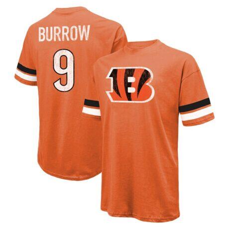 Joe Burrow Cincinnati Bengals Majestic Threads Name & Number Oversize Fit T-Shirt