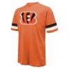 Joe Burrow Cincinnati Bengals Majestic Threads Name & Number Oversize Fit T-Shirt - Orange - Side View