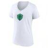 Seattle Sounders FC Fashion7 Women's Primary Logo V-Neck T-Shirt - White - Detail View