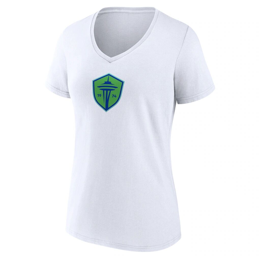 Seattle Sounders FC Fashion7 Women's  Primary Logo V-Neck T-Shirt