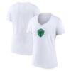 Seattle Sounders FC Fashion7 Women's Primary Logo V-Neck T-Shirt - White - Front View