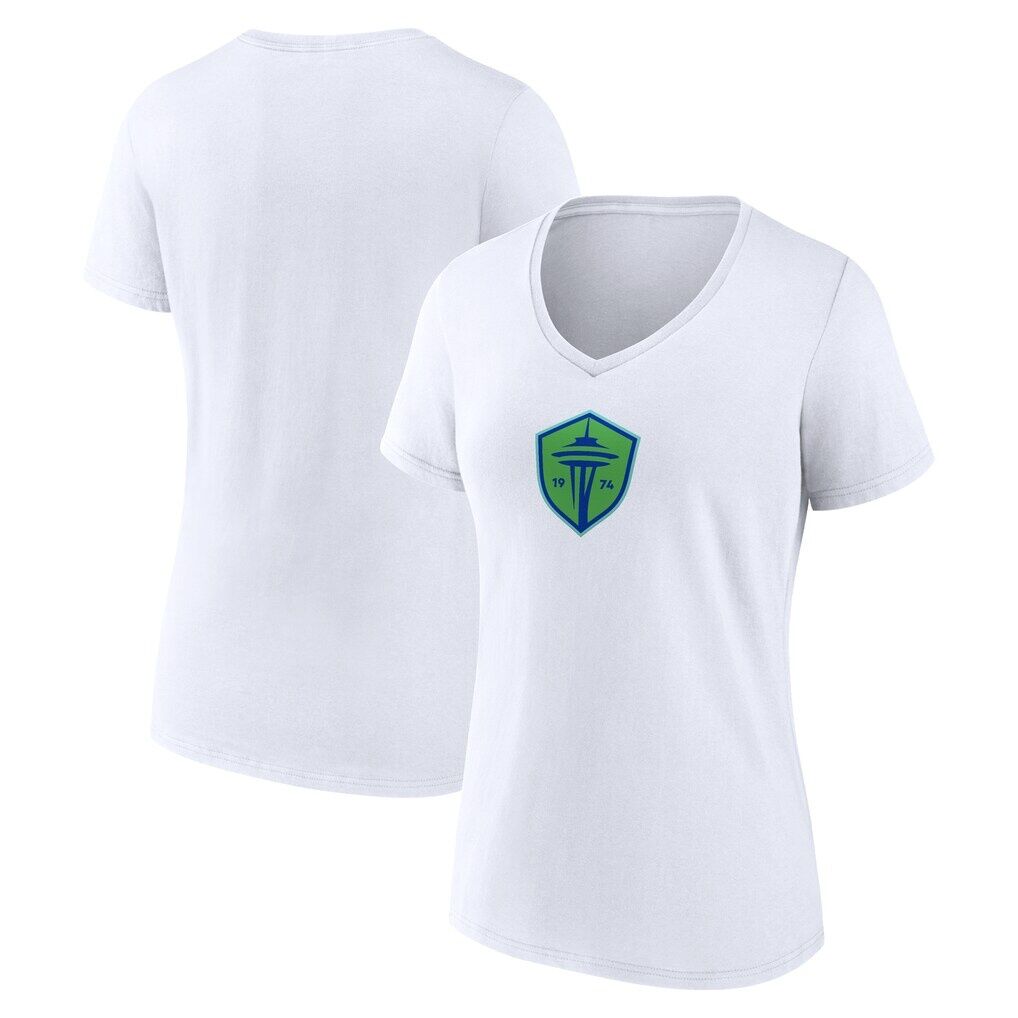 Seattle Sounders FC Fashion7 Women's  Primary Logo V-Neck T-Shirt