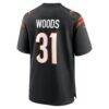 Ickey Woods Cincinnati Bengals Nike Retired Player Game Jersey - Black - Detail View