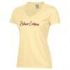 Bethune-Cookman Wildcats Women's Script Logo Comfort Wash V-Neck T-Shirt - Yellow - Side View