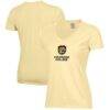 Colorado College Tigers Women's Logo Comfort Wash V-Neck T-Shirt - Gold - Front View
