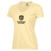 Colorado College Tigers Women's Logo Comfort Wash V-Neck T-Shirt - Gold - Side View