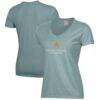 Culinary Institute of America Steels Women's Logo Comfort Wash V-Neck T-Shirt - Green - Front View