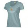 Culinary Institute of America Steels Women's Logo Comfort Wash V-Neck T-Shirt - Green - Side View