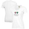 Hobart & William Smith Colleges Women's Logo Comfort Wash V-Neck T-Shirt - White - Front View