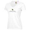 Colorado Anschutz Medical Campus Women's Logo Comfort Wash V-Neck T-Shirt - White - Side View