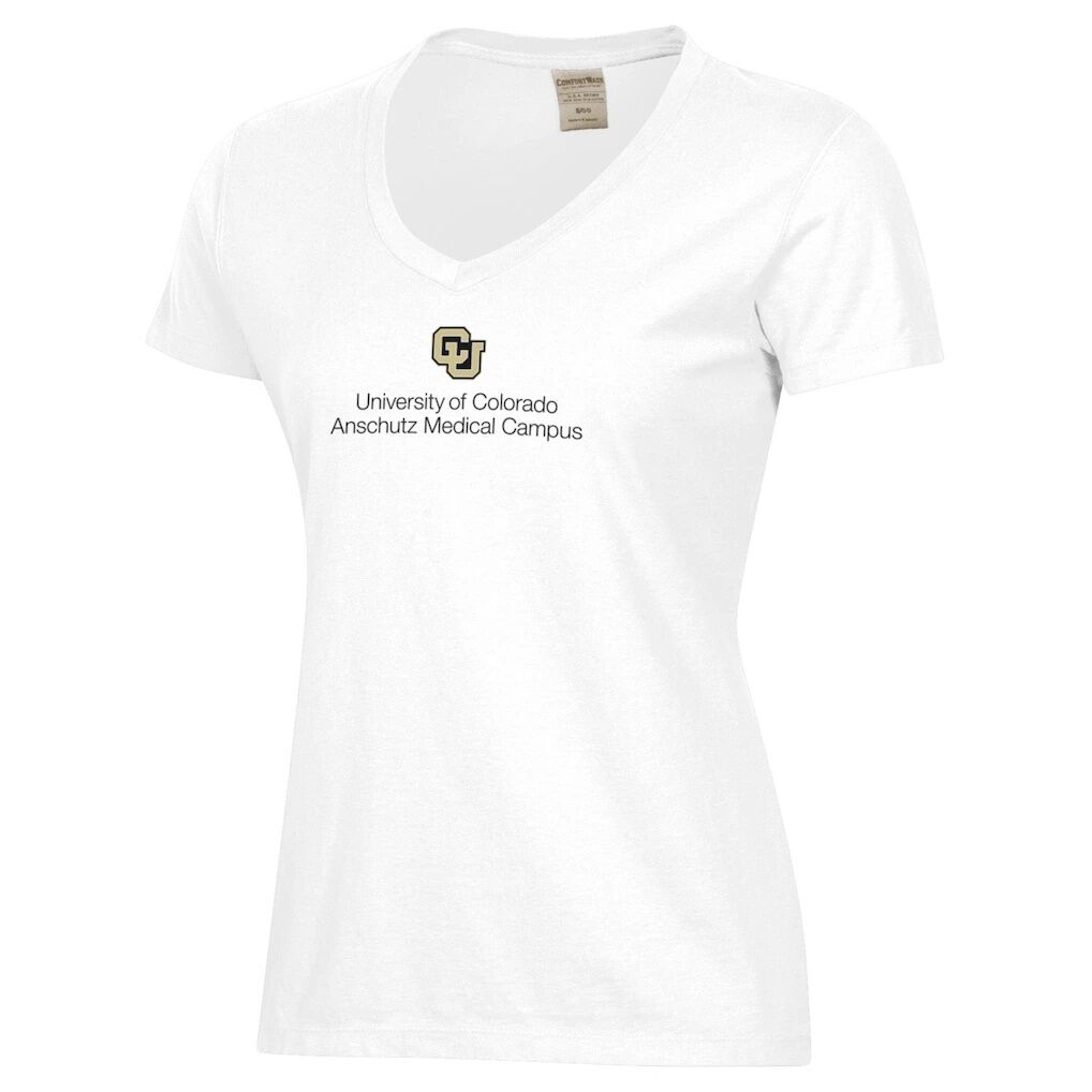 Colorado Anschutz Medical Campus Women's Logo Comfort Wash V-Neck T-Shirt