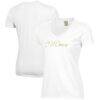 CU Denver Lynx Women's Script Logo Comfort Wash V-Neck T-Shirt - White - Front View