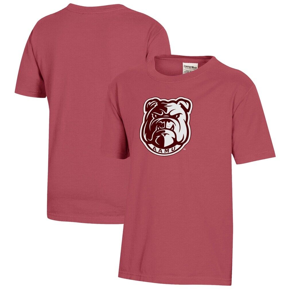 Alabama A&M Bulldogs Youth Logo Comfort Wash T-Shirt - Maroon