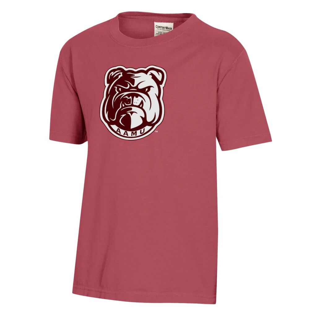 Alabama A&M Bulldogs Youth Logo Comfort Wash T-Shirt - Maroon