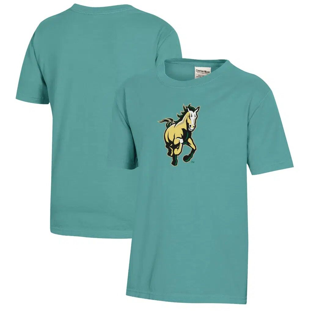 Cal Poly Mustangs Youth Logo Comfort Wash T-Shirt - Forest Green