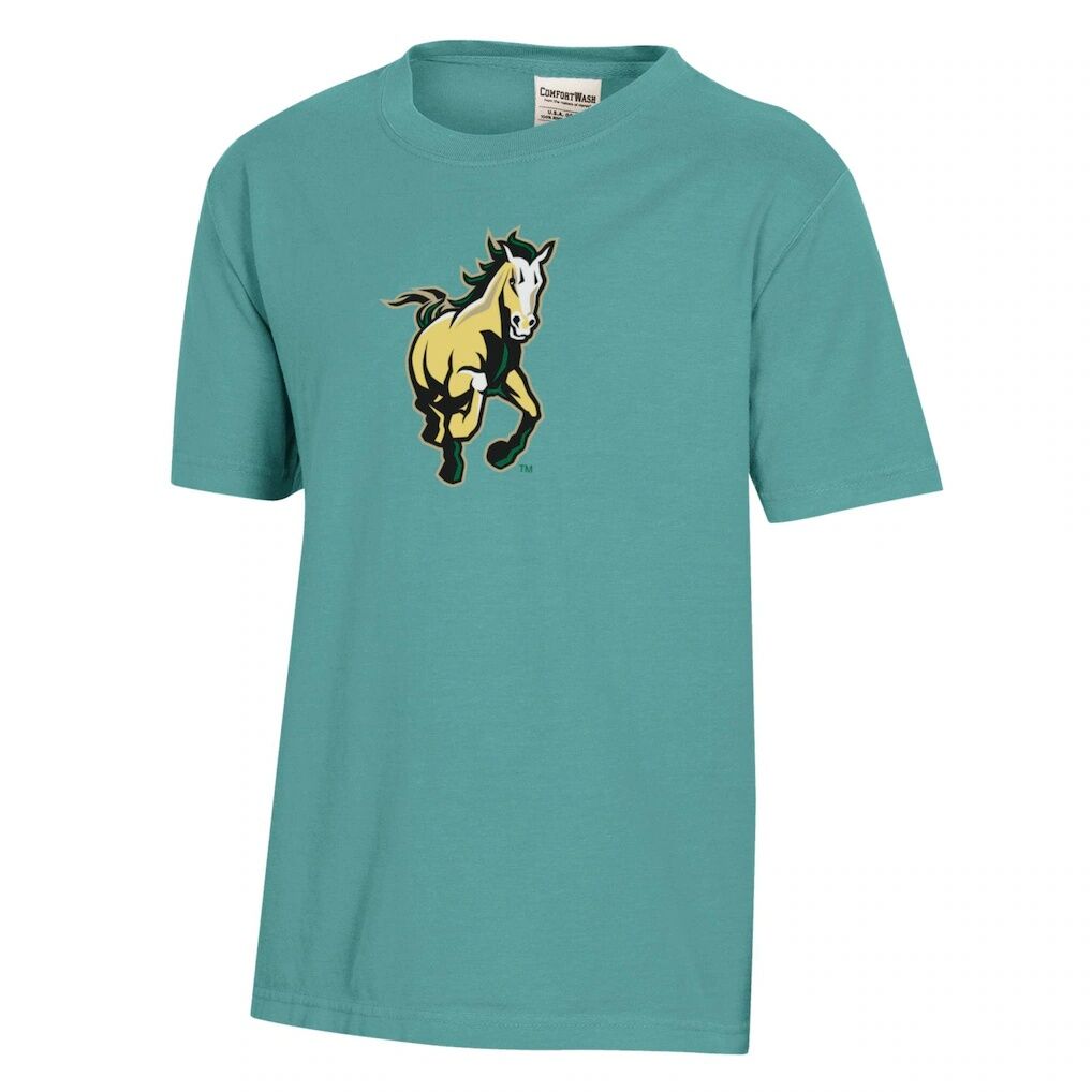 Cal Poly Mustangs Youth Logo Comfort Wash T-Shirt - Forest Green