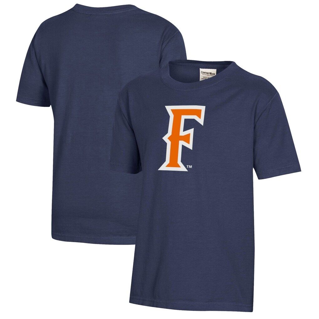 Cal State Fullerton Titans Youth Logo Comfort Wash T-Shirt - Heather Navy